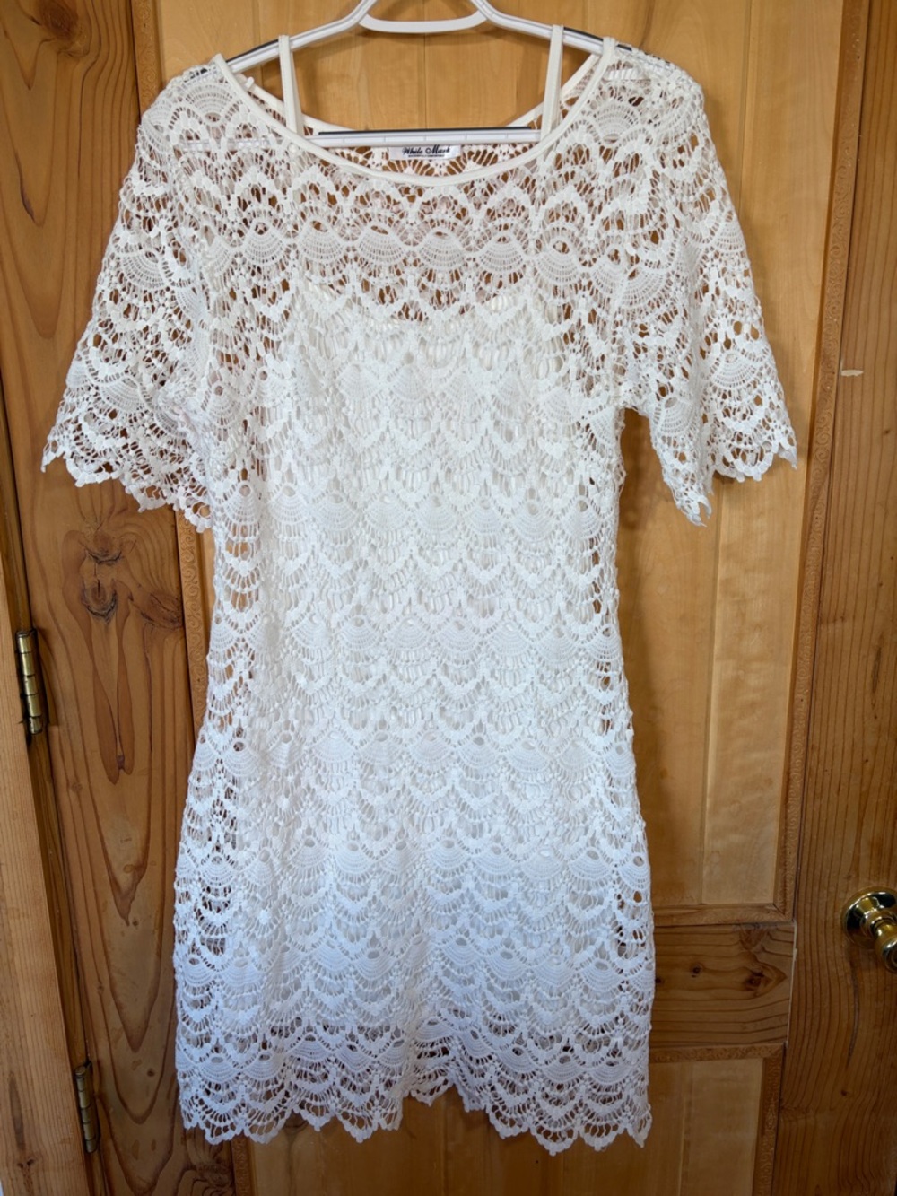 White Mark White Lace Overlay Women’s Dress